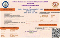Web3 and Blockchain Technologies Workshop 2024 Workshop Poster